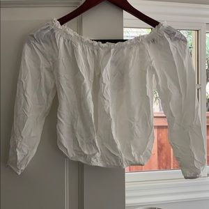 Off the Shoulder Cropped Blouse
